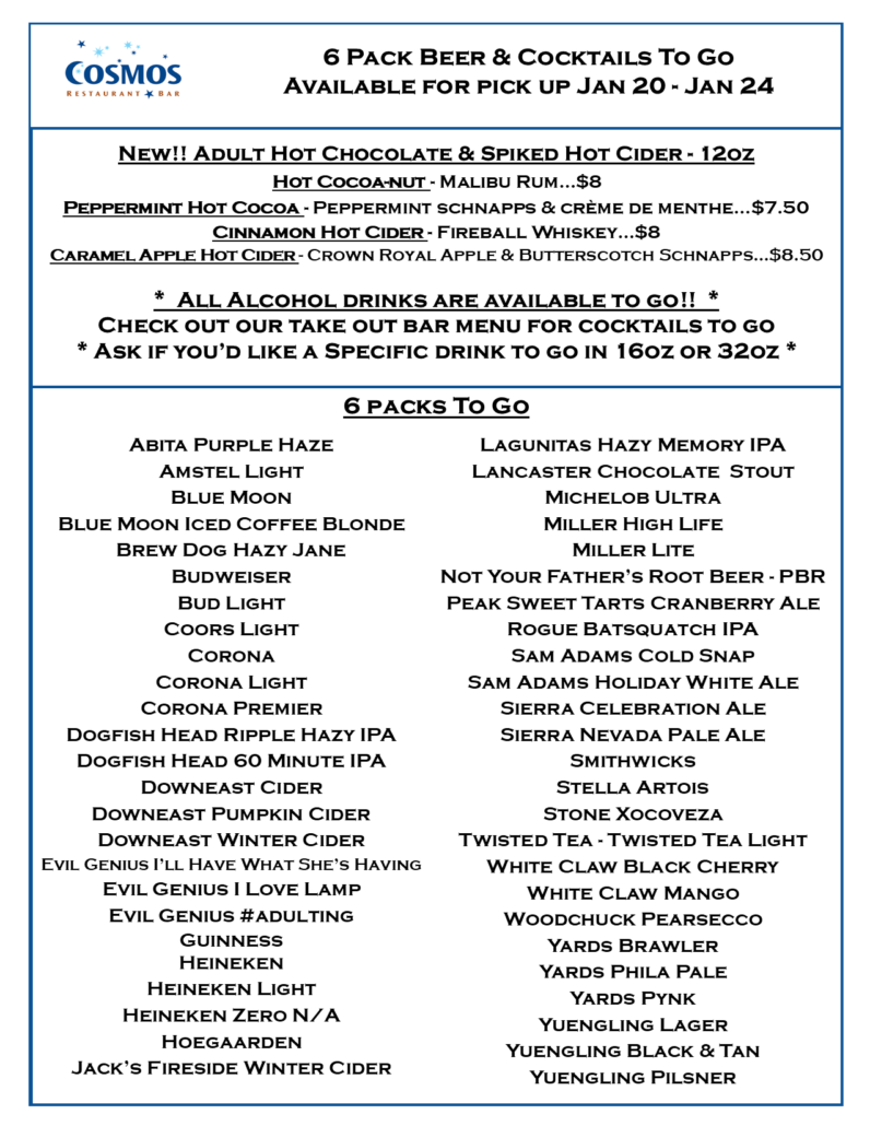 Bar to go menu 1.20.21