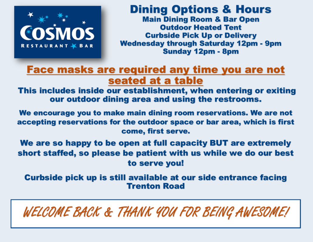 dining options sign 6.2021 FULL CAPACITY